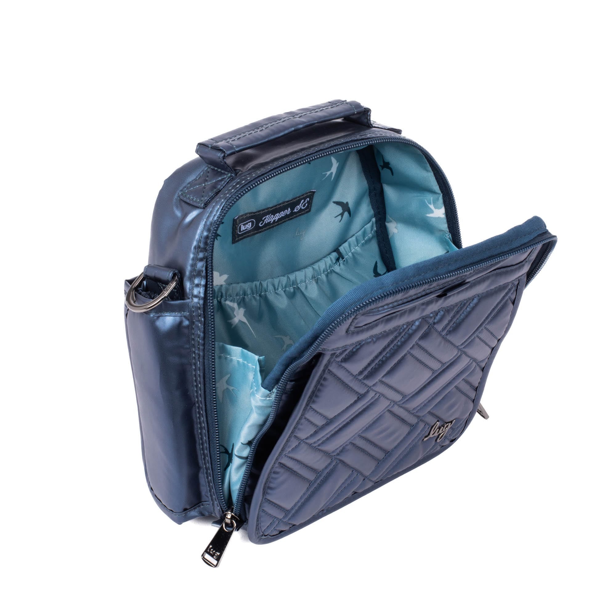 Flapper SE Convertible Crossbody Bag - METALLIC INDIGO - FlapperSE_MetallicIndigo_05